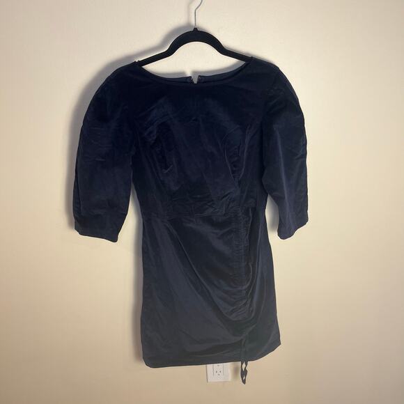 NWT Rebecca Taylor La Vie Corduroy Dress Navy Blue Size M - Picture 9 of 10